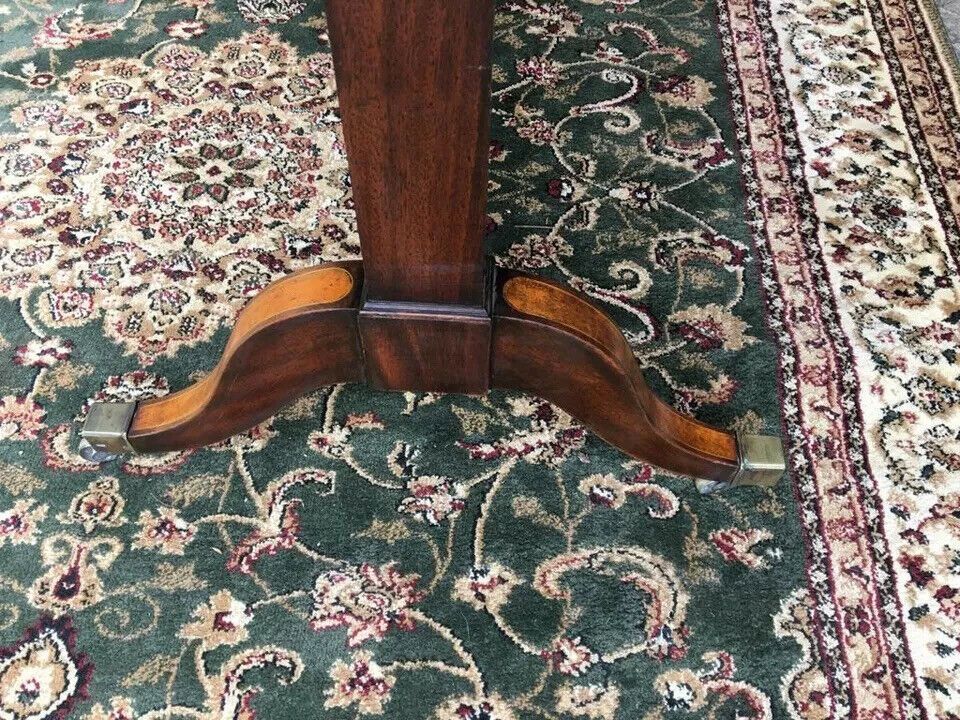 photo furniture Period Fine Antique George III 1760 Red Walnut & Herringbone Inlay Sofa Table