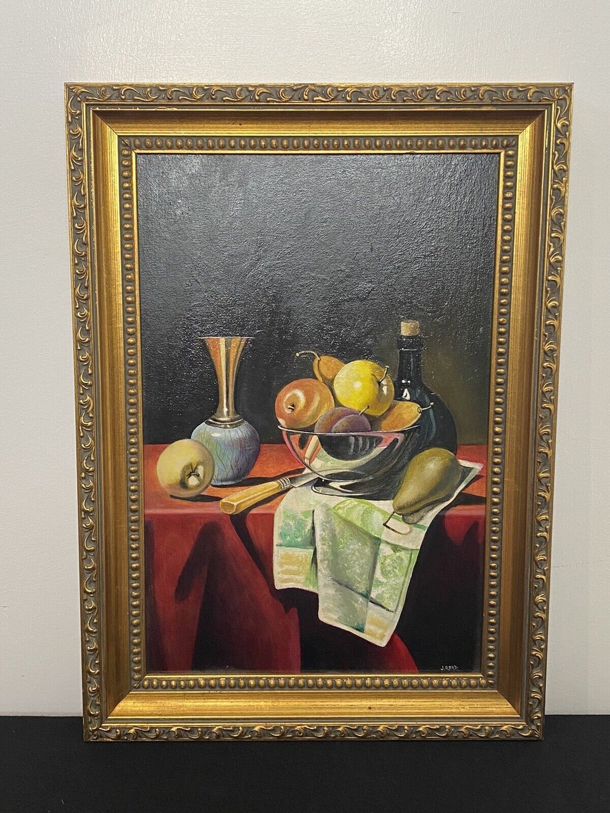 20th Century Dutch Golden Age Still Life Oil Painting Signed J Reed photo for sale