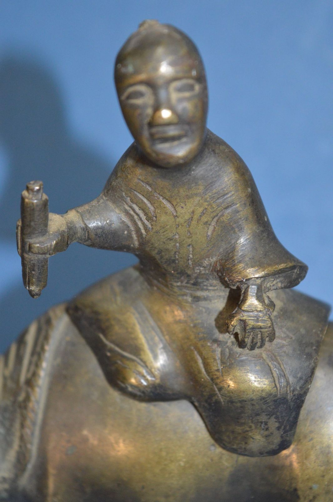 19th Century Chinese Bronze Figural Censer, C1880. Man Astride An Ox photo Home Decor