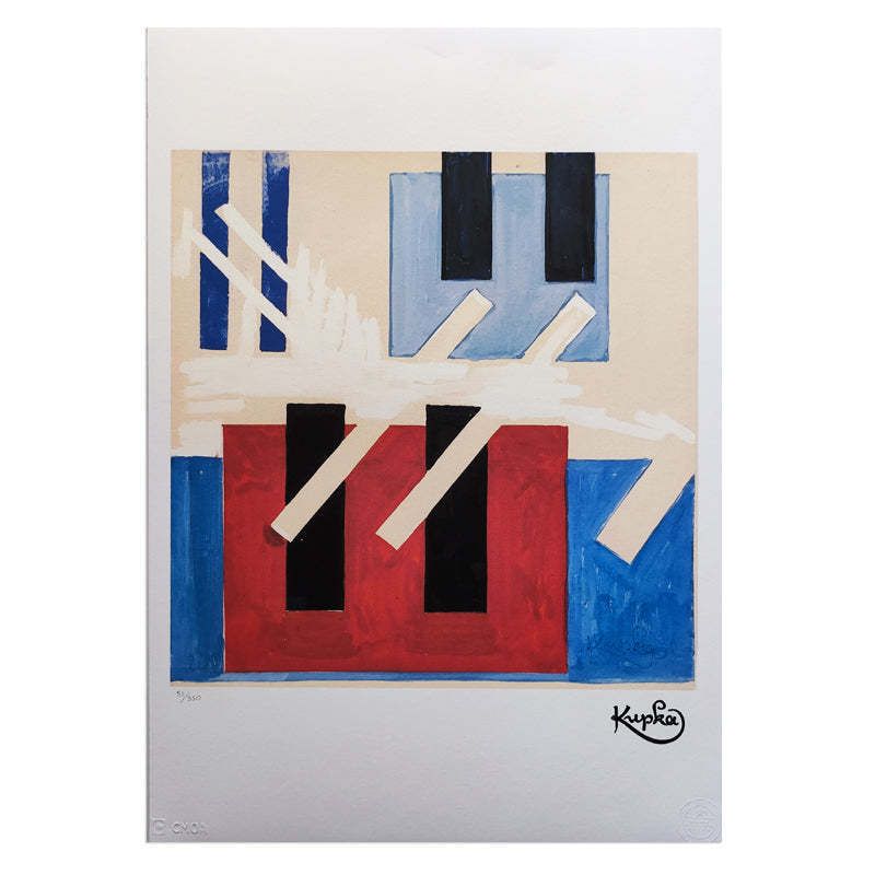 1970s Original Gorgeous František Kupka Limited Edition Lithograph