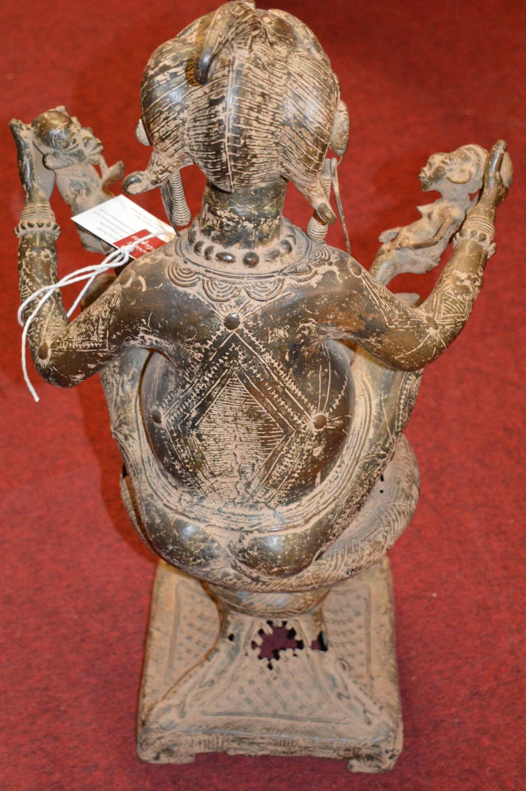 photo for sale Very Large African Benin Tribal Bronze Maternity Statue,C1920