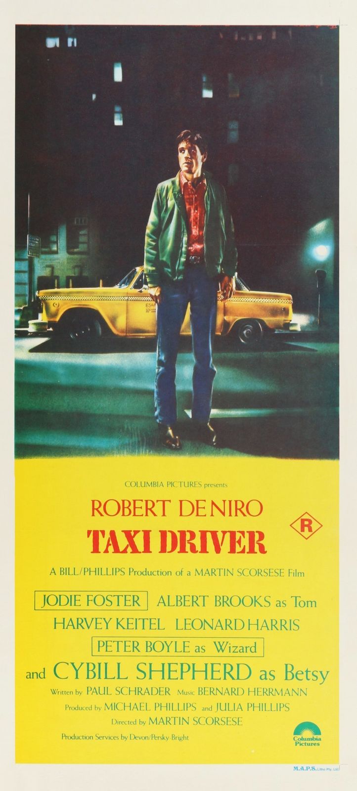'Taxi Driver' Original Vintage Film Poster, Australian, 1976