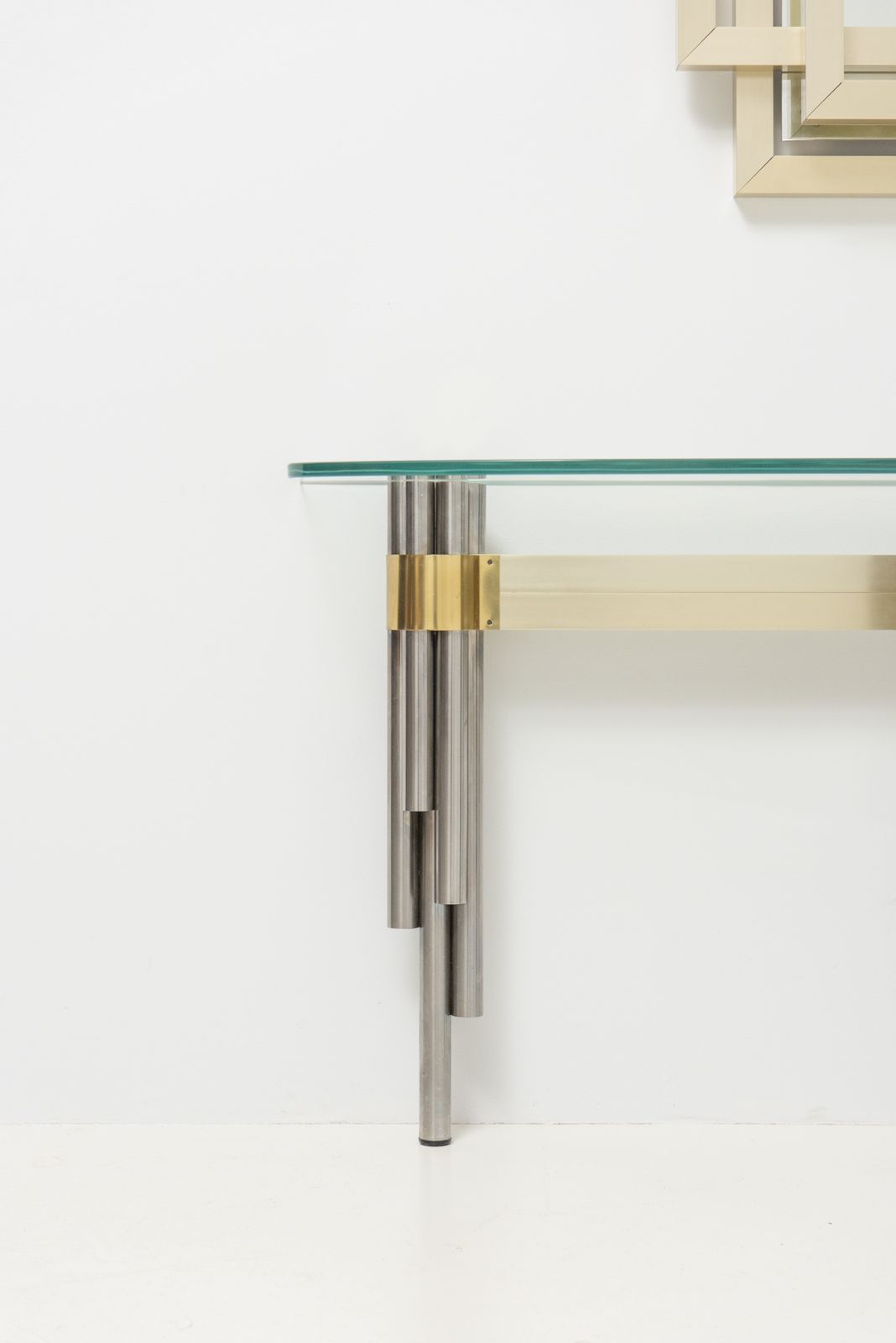 Sculptural Mirror In Brass, Philippe Jean, 1970's, France photo vinterior