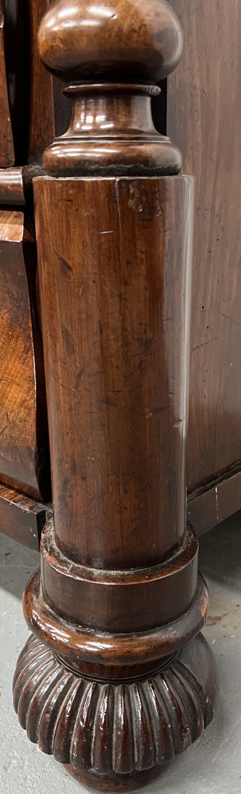 photo furniture Superb Biedermeier Mahogany Abattant Secretaire