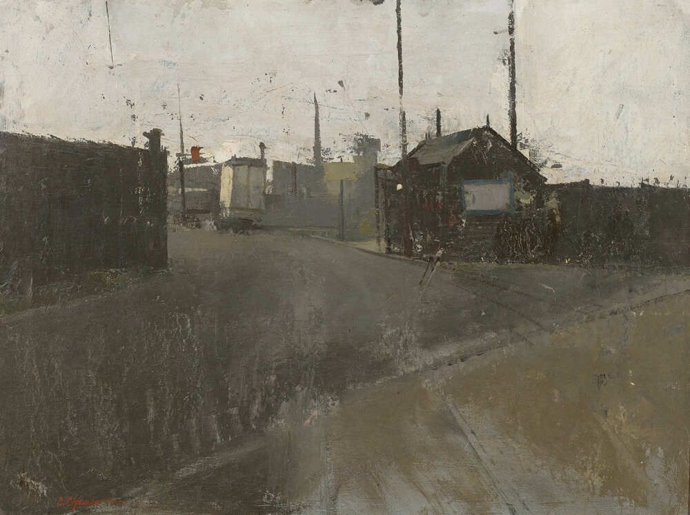 Christopher Chamberlin (1918 1984) 'Dock Entrance, Lots Road' photo furniture