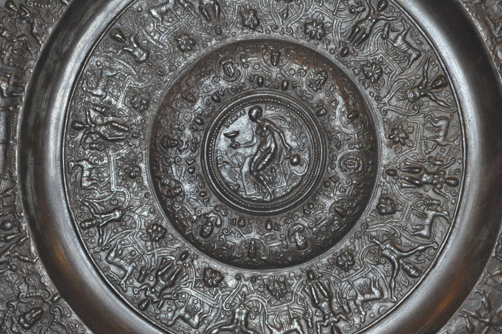 Large Bronze Plate, Grand Tour Piece, Classical Decoration, C 1870 photo furniture