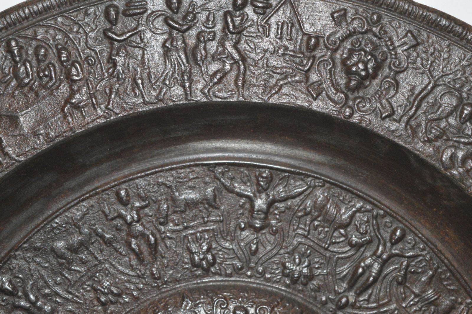Large Bronze Plate, Grand Tour Piece, Classical Decoration, C 1870 photo buy