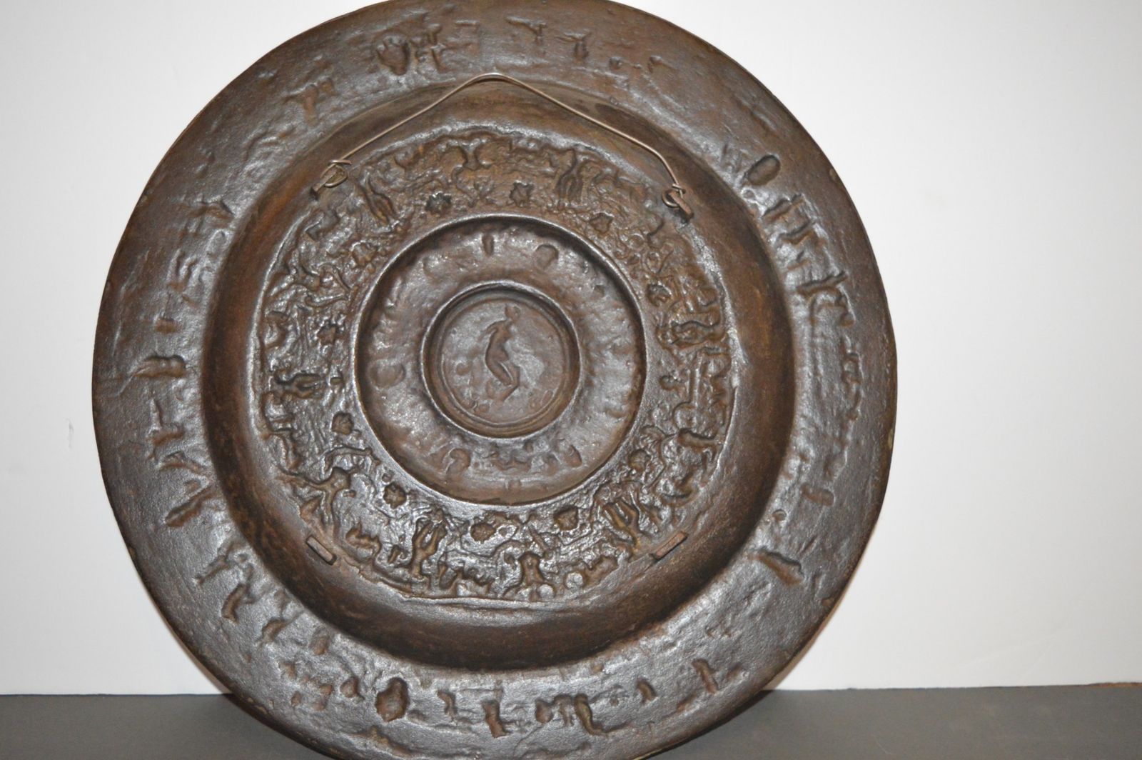 photo furniture Large Bronze Plate, Grand Tour Piece, Classical Decoration, C 1870