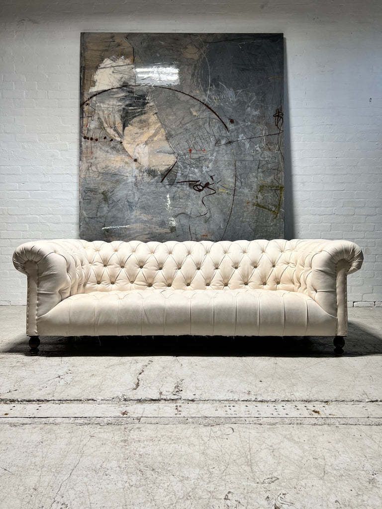 Excellent Antique 19thc Victorian Chesterfield Sofa   Fully Restored And To Be Dyed   4 Seat