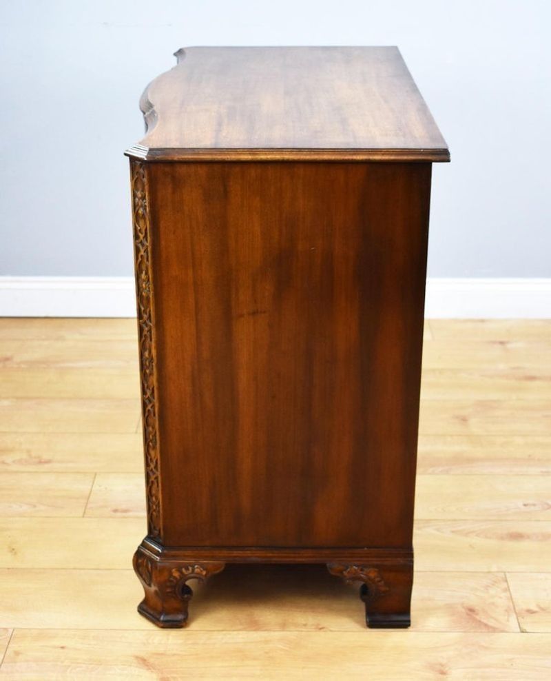photo for sale George III Style Waring And Gillow Mahogany Serpentine Fronted Chest Of Drawers