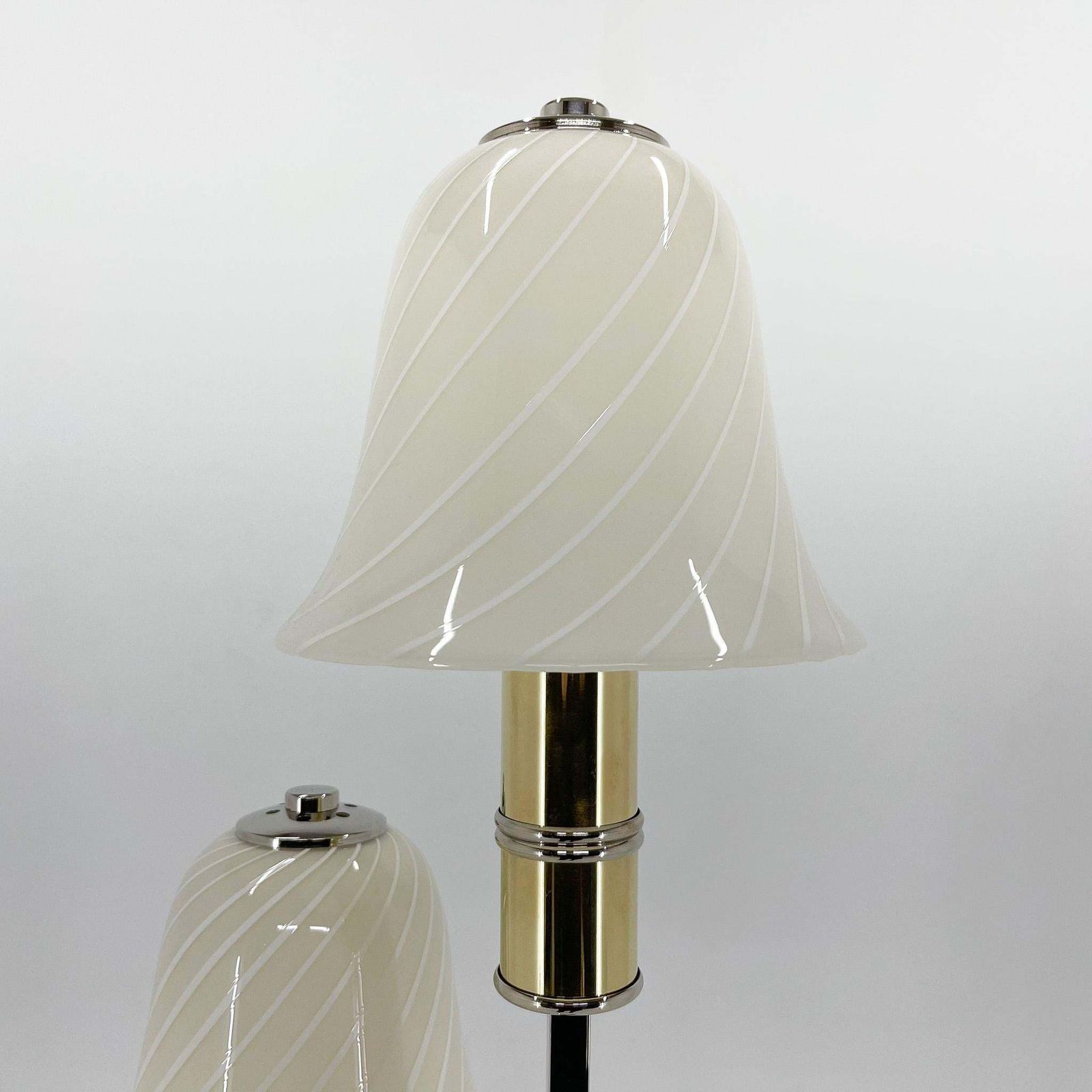 photo buy Rare Italian Chrome & Murano Glass 'Magic Mushrooms' Floor Lamp, 1970's