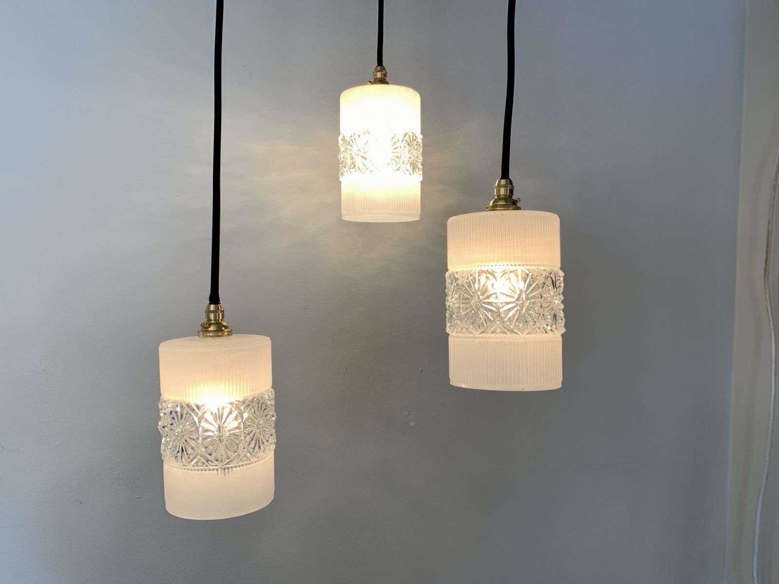 Mid Century Teak And Glass Cascade Chandelier C.1960's, Rewired And Ready To Be Placed. photo furniture