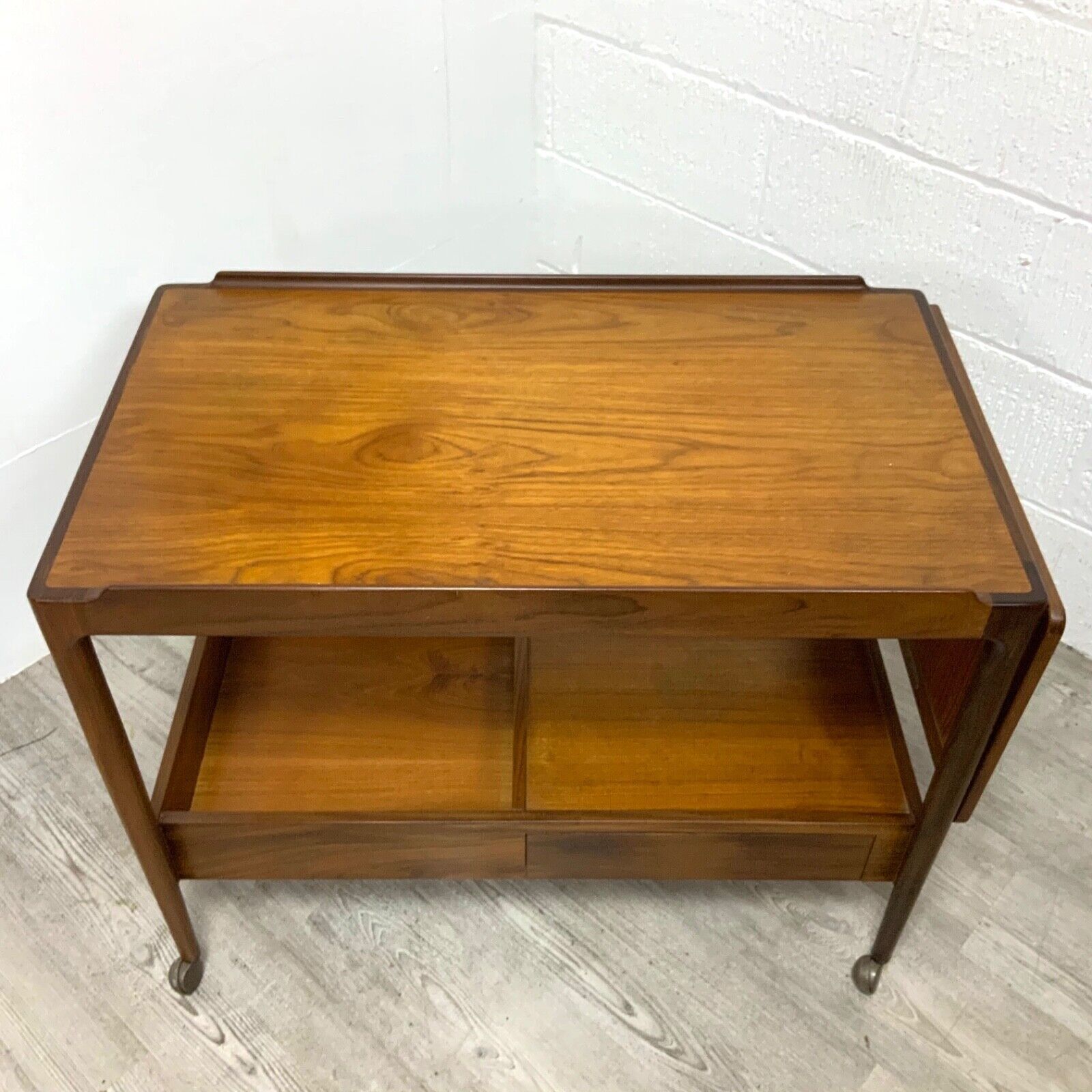Danish Teak Bar Cart Drinks Serving Trolley By Ib Kofod Larsen For G Plan photo furniture