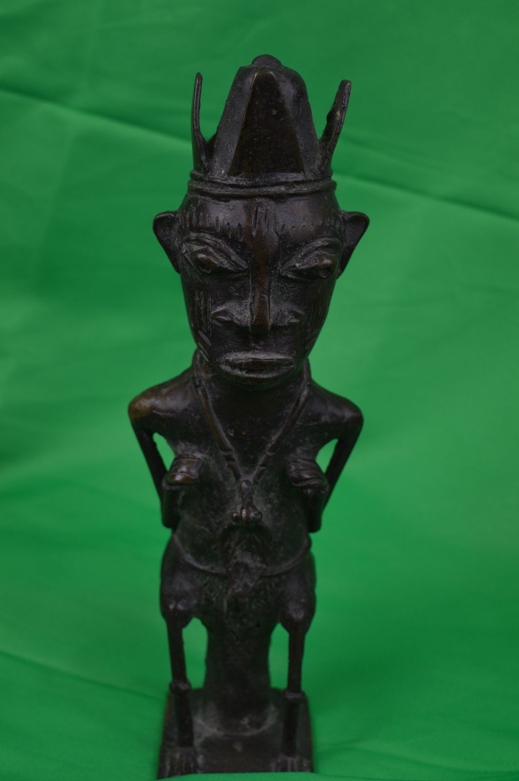 Large African Yoruba Bronze Fertility Statue,C1920 photo furniture
