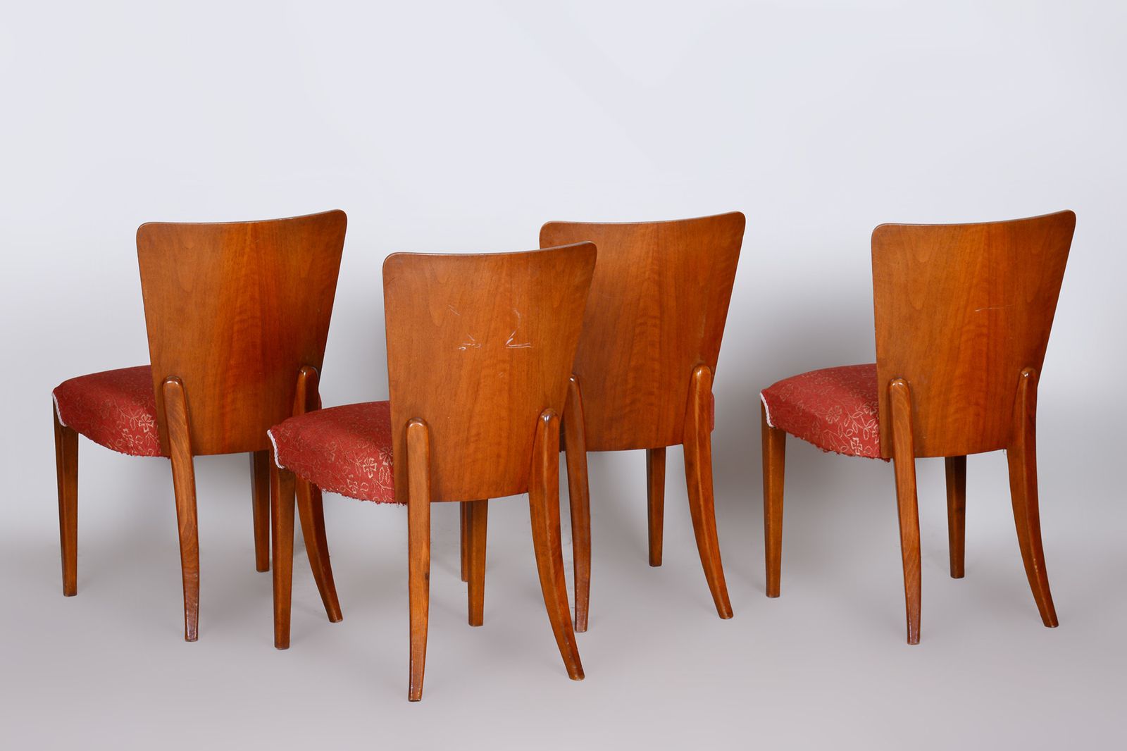 Czech Art Deco Chairs, 4 Pcs, Designed By Jindrich Halabala   Up Zavody, 1940s photo buy