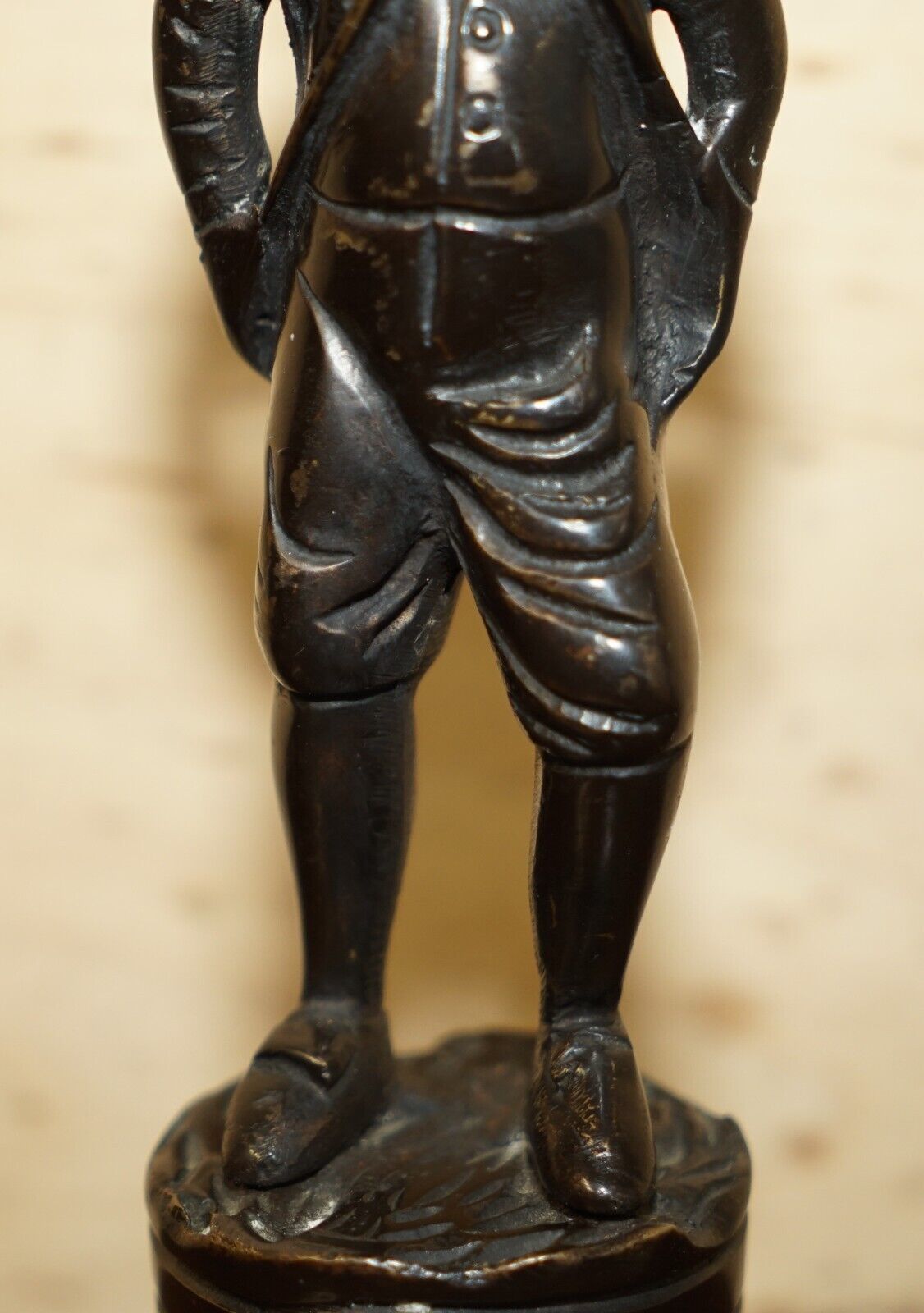 Lovely 21cm Tall Bronze Statue Of A Victorian Dandy Lovely Rare Find photo for sale