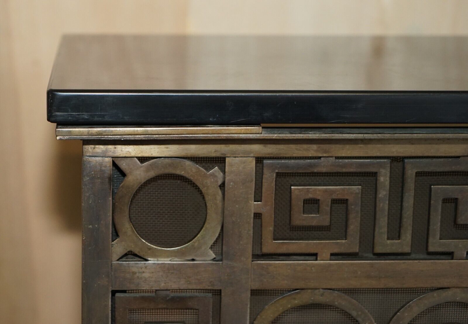 Fine Antique Circa 1880 Solid Gilt Bronze & Marble Radiator Cover Console Table photo 4950.0