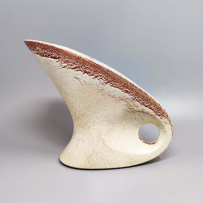 1960s Gorgeous Vase By Bertoncello In Ceramic. Made In Italy photo for sale