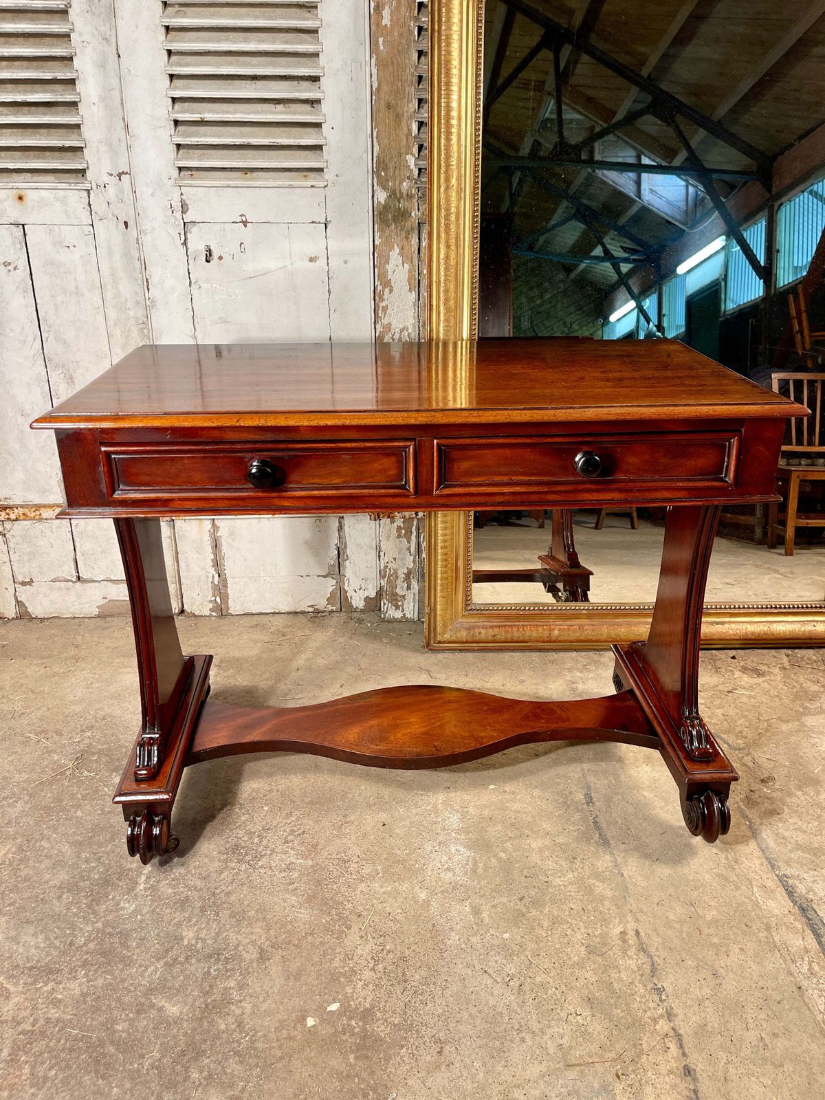 photo for sale Antique Cuban Mahogany Console/Writing Desk/Side Table Circa 1850