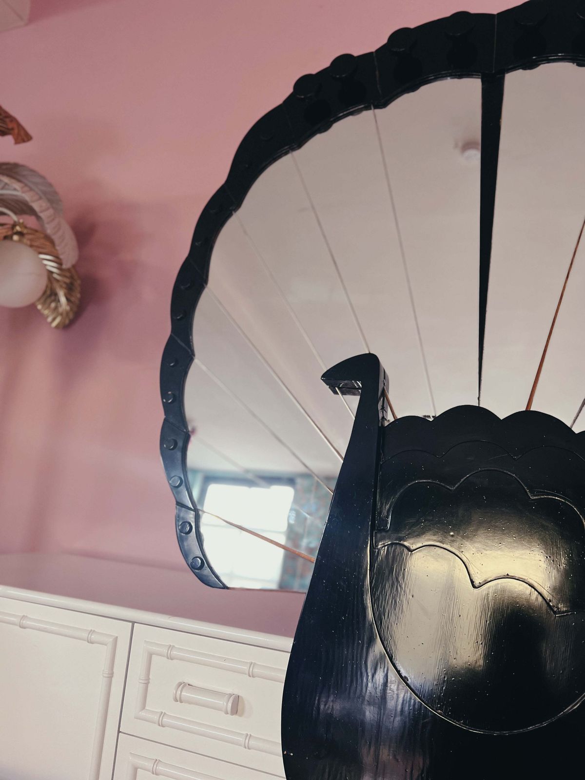 Max Papiri For Vivai Del Sud Peacock Mirror photo for sale