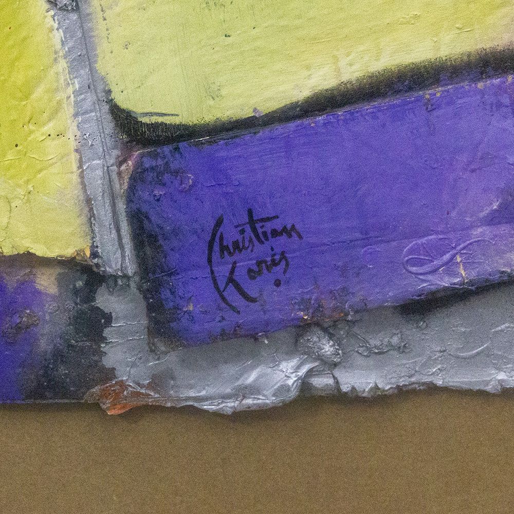 Christian Kares, Abstract Composition, 1990s, Acrylic On Cardboard, Framed photo buy