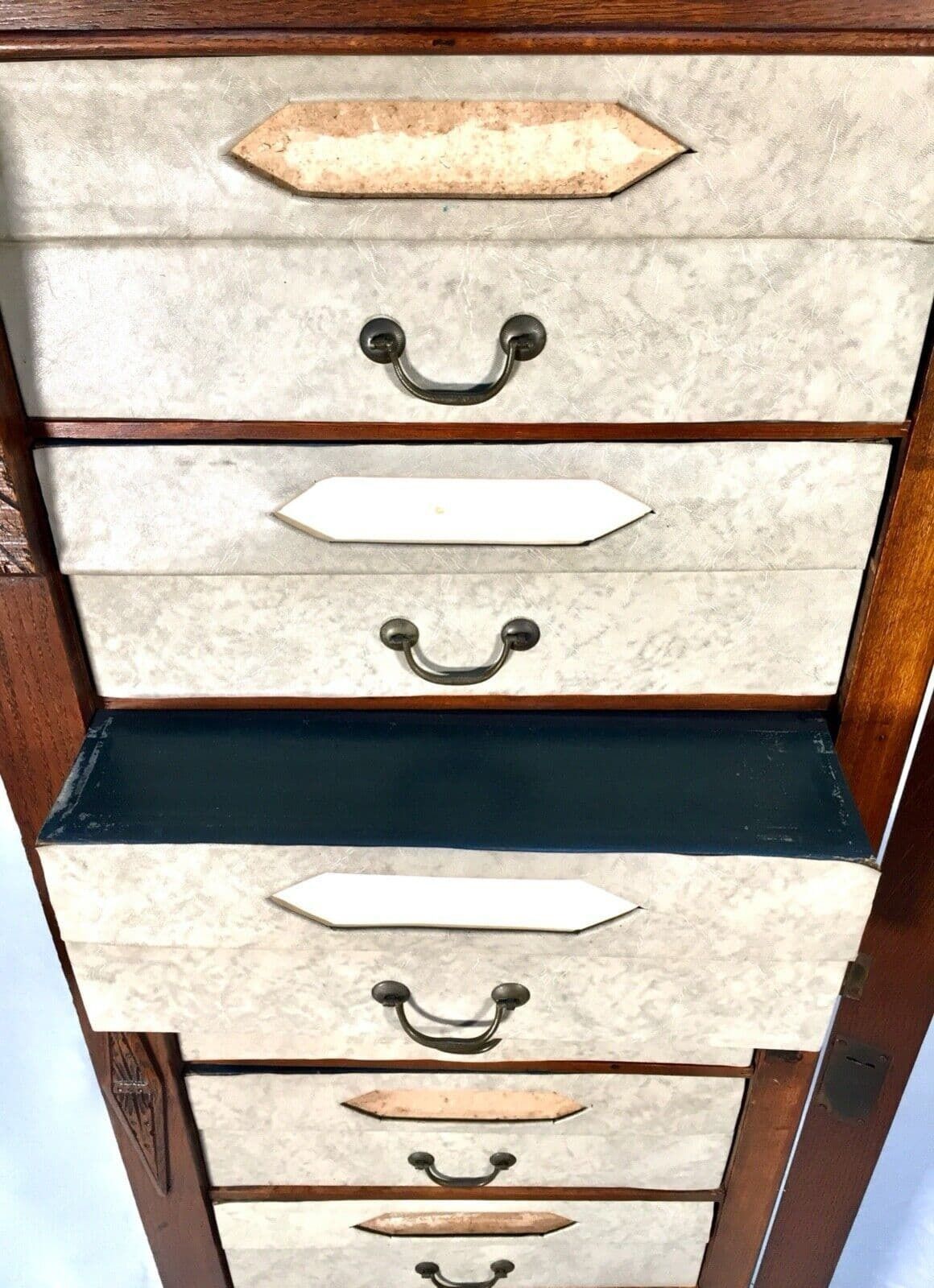 Antique Oak French Filing Cabinet / Chest Of Drawers / Cartonnier / 19th Century photo 649.0