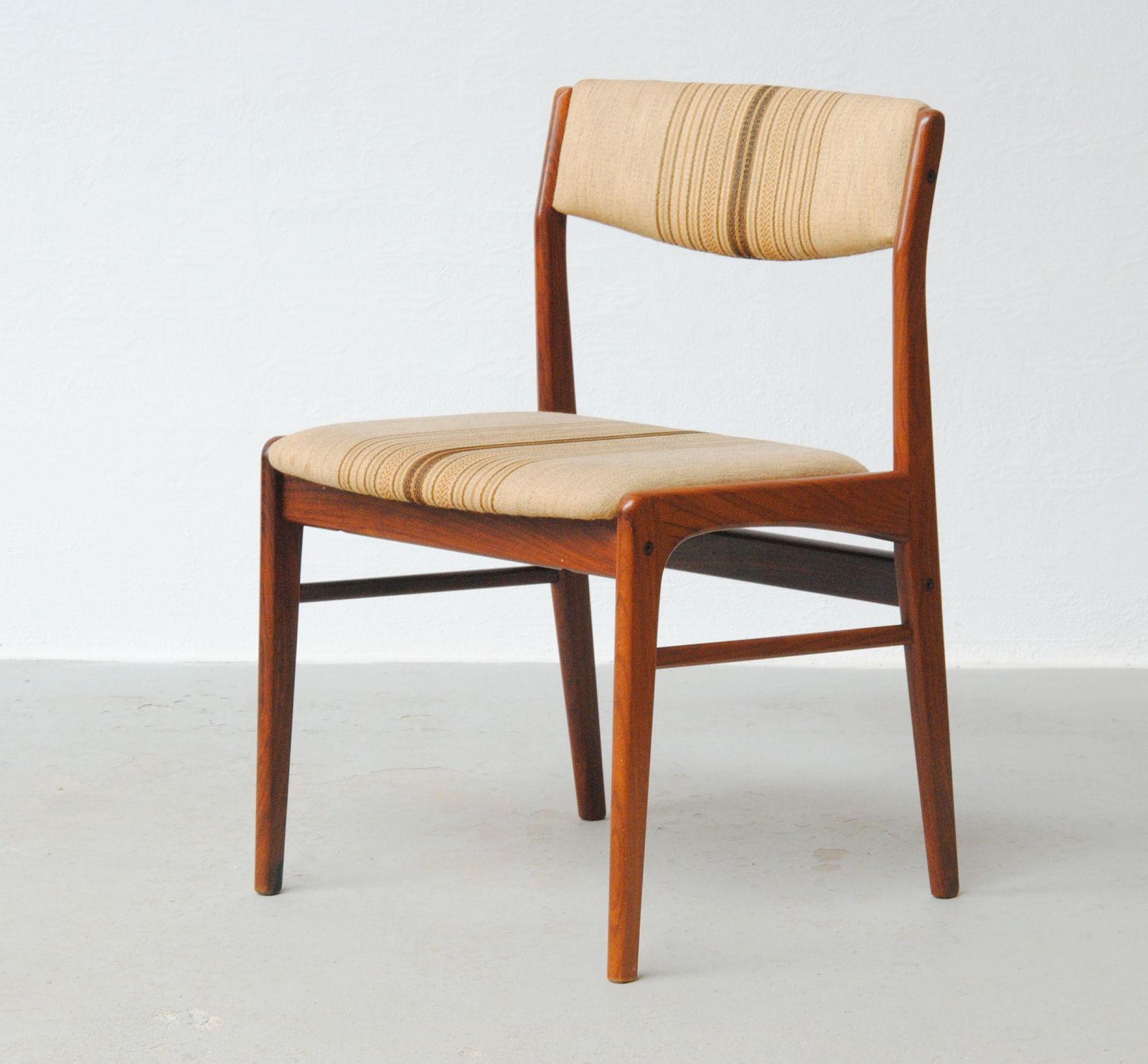 photo for sale Set Of Five Restored Rosewood Dining Chairs Custom Upholstery Included 1970's