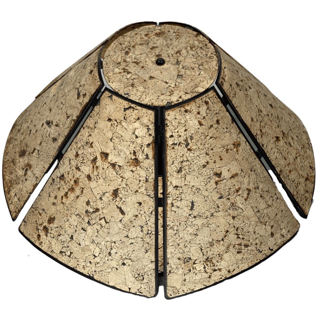 Large Cork And Black Metal Table Lamp In The Style Of Ingo Maurer, Germany, 1970s photo vinterior