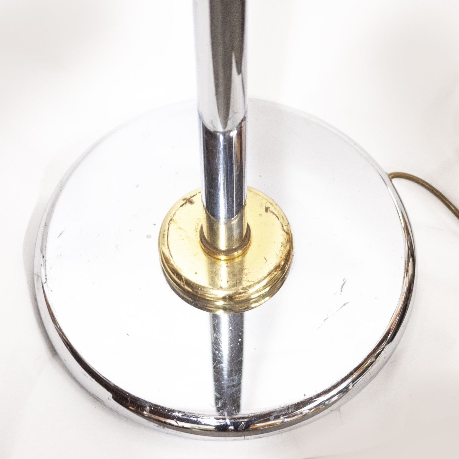 Chromed Metal And Brass Ministerial Floor Lamp From Drummond, 1970s photo 695.0