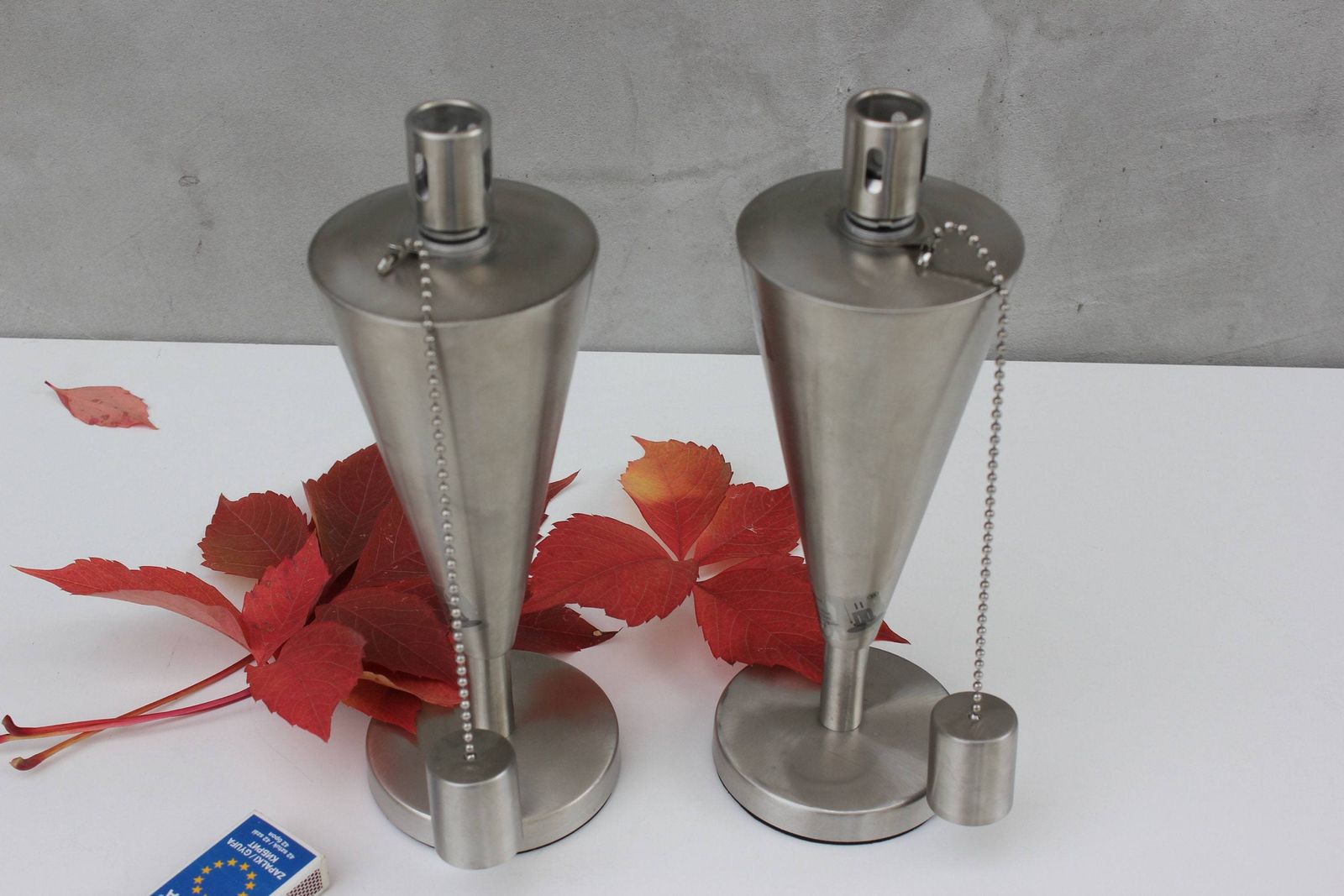 Two Vintage Oil Lamps Two Stainless Steel Table Lamps Oil Burner Germany Lamp Christmas Oil Lamp