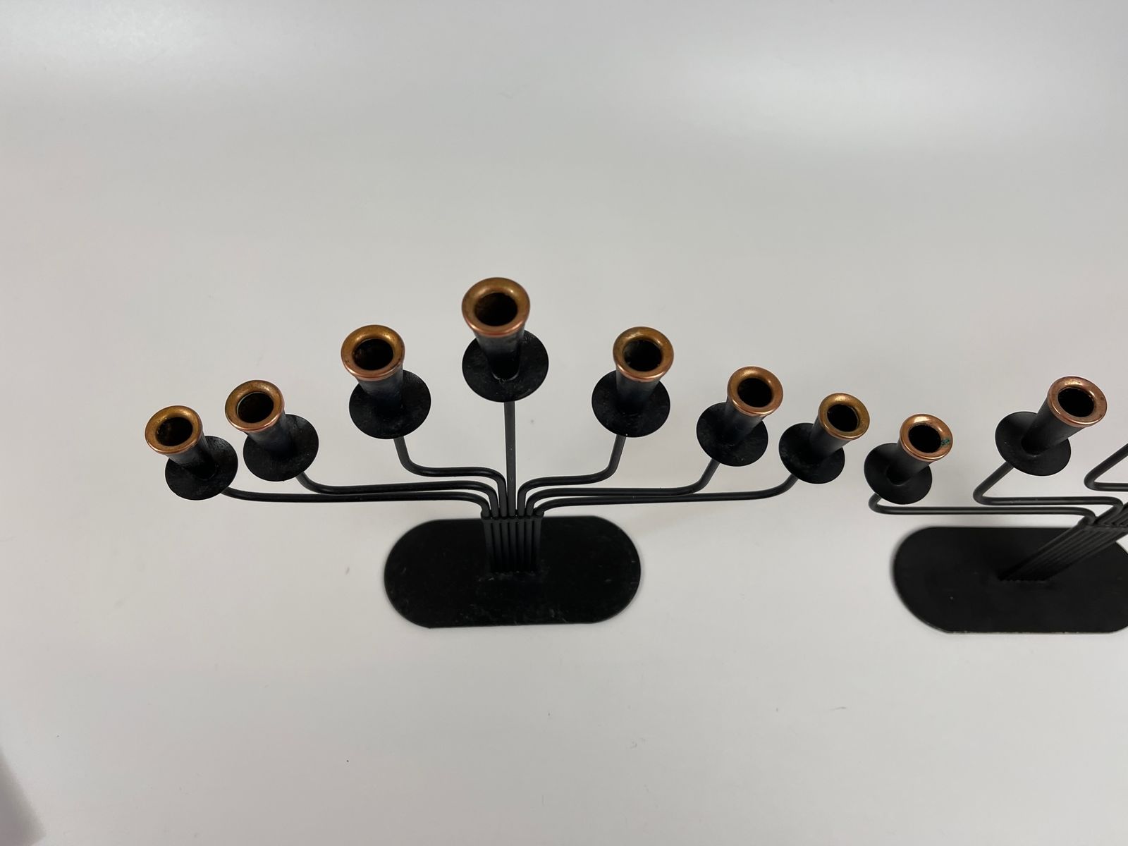 Pair Of Seven Armed Candlesticks By Ab Järnarmatur In Hillerstorp, Sweden, For Small Candles photo Home Decor