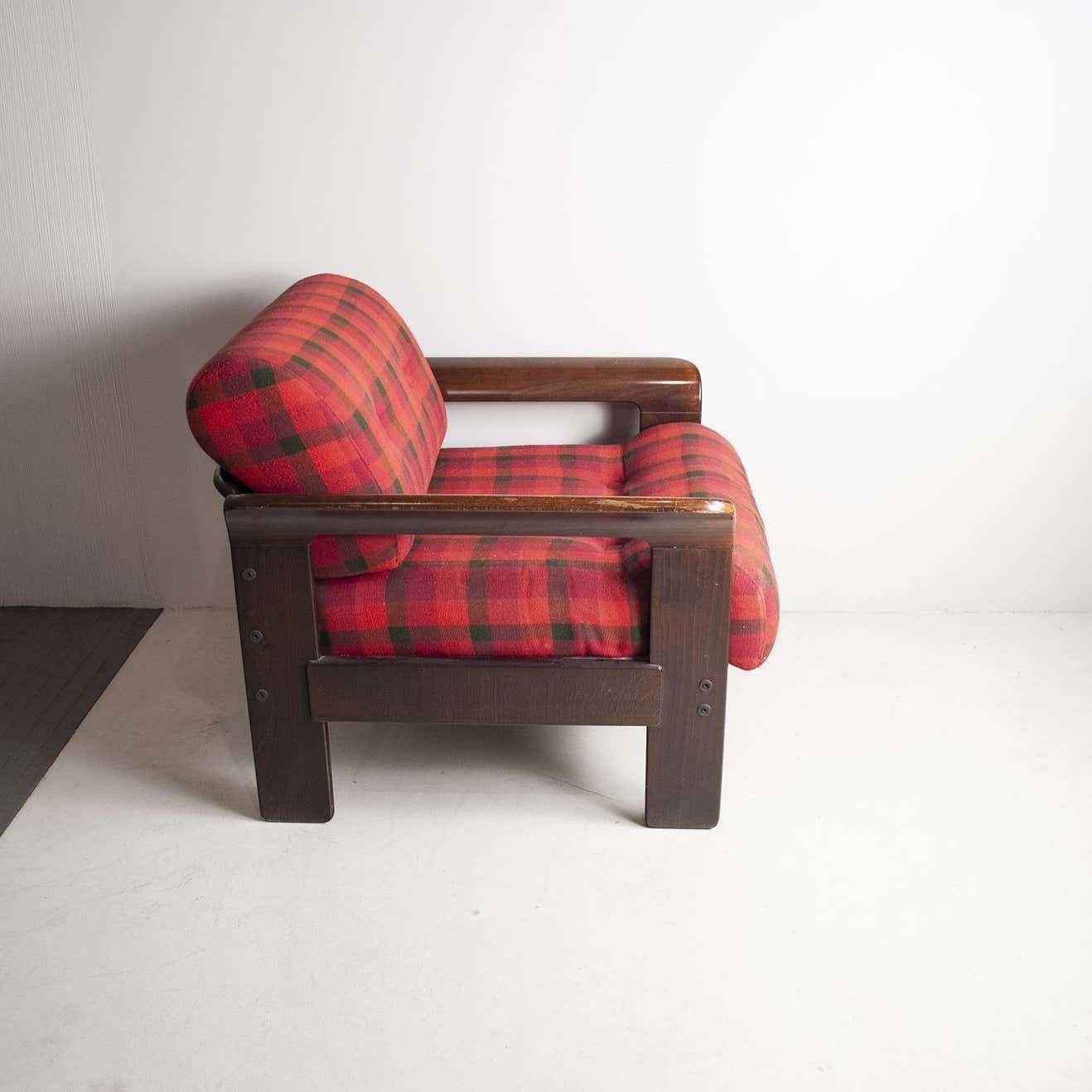Silvano Passi Italian Mid Century Wooden Armchair, 1970s photo buy
