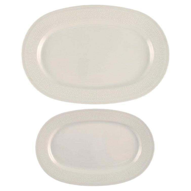 Raija Uosikkinen For Arabia Two Pitsi Serving Dishes With Flower Decoration