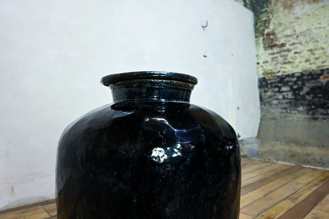 photo for sale 19th Century Chinese  Ceramic Rice Wine Jar   With Cover