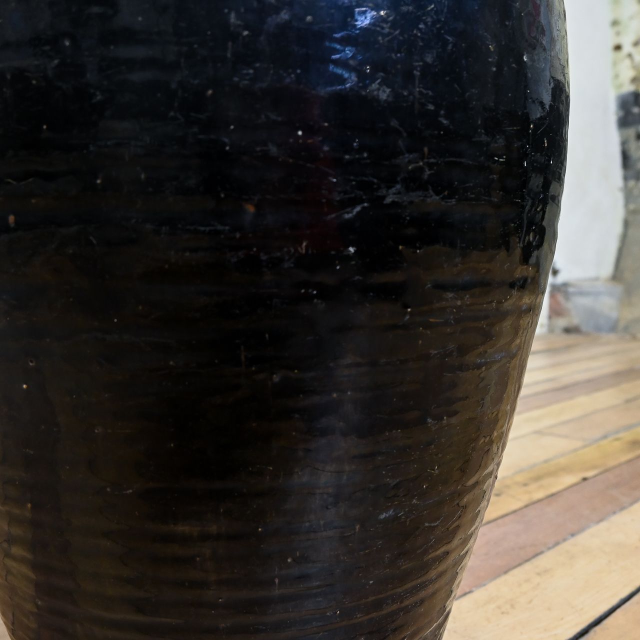 A Large 19th Century Chinese Ceramic Rice Wine Jar   Shanxi photo furniture
