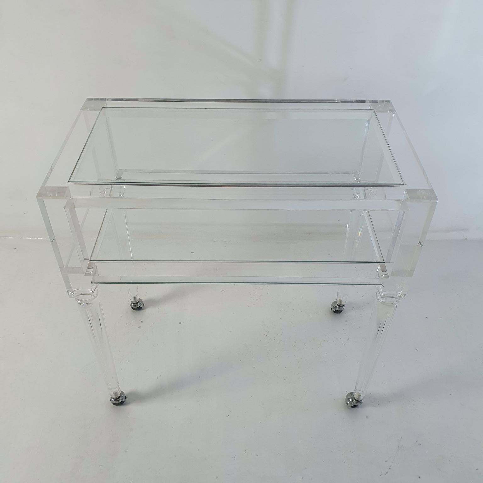 Italian Vintage Lucite Bar Cart photo for sale