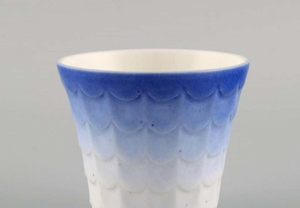 Wilhelm Kåge For Gustavsberg, Four Art Deco Herb Pots In Glazed Porcelain photo Home Decor