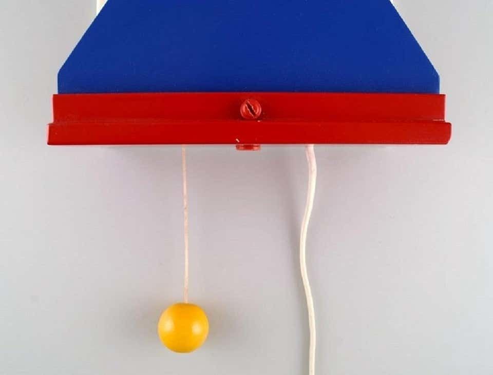 Ettore Sottsass, Pair Of Rare Vintage Wall Lamps, 1980s photo Lighting