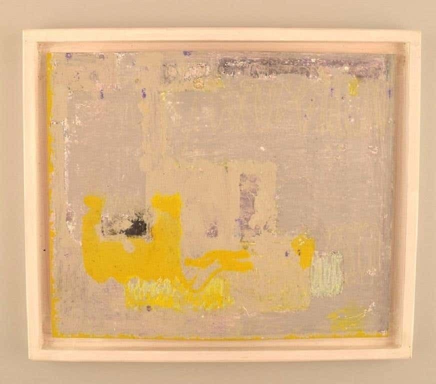 Unknown European Artist, Oil On Board, Abstract Composition, Late 20th C photo furniture