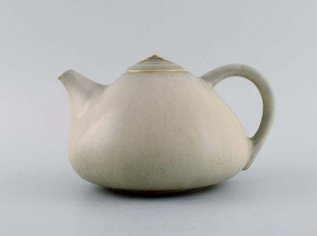 Eva Stæhr Nielsen For Saxbo, Teapot In Glazed Stoneware, Mid 20th C photo furniture