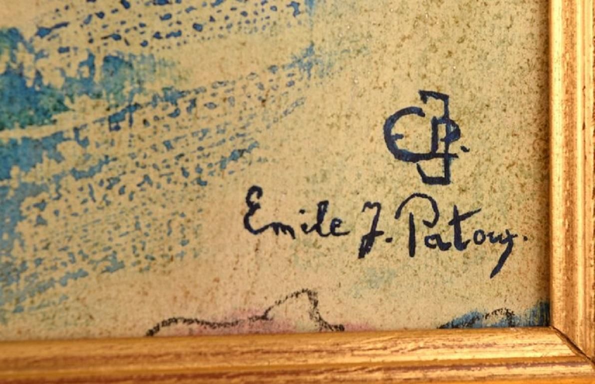 Emile Jean Patoux, Belgian Artist, Watercolor, Gouache On Paper photo 758.0