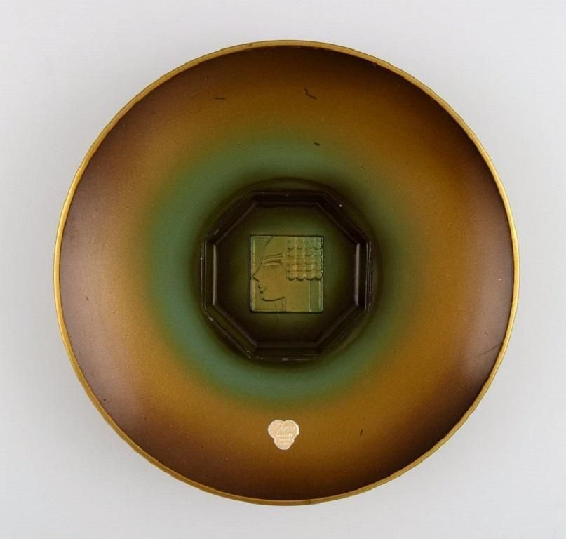 Zicu, Sweden. Two Art Deco Dishes/Bowls In Patinated Metal With Faces In Relief photo furniture
