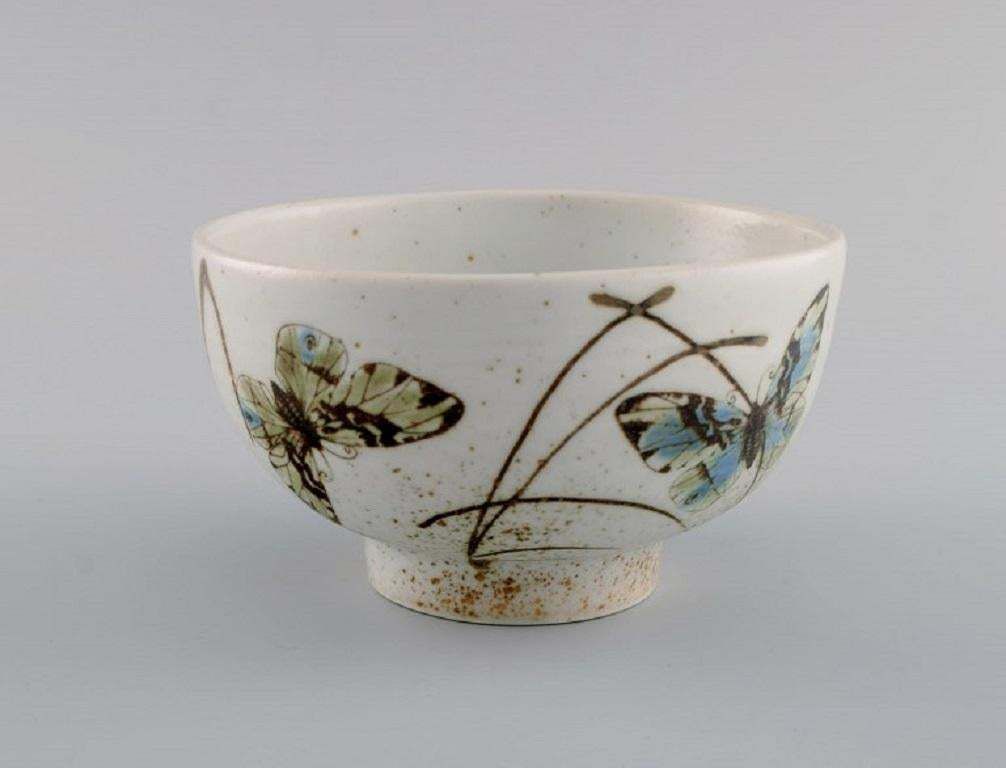 Nils Thorsson For Royal Copenhagen Rare Bowl In Glazed Faience 1970s photo vinterior