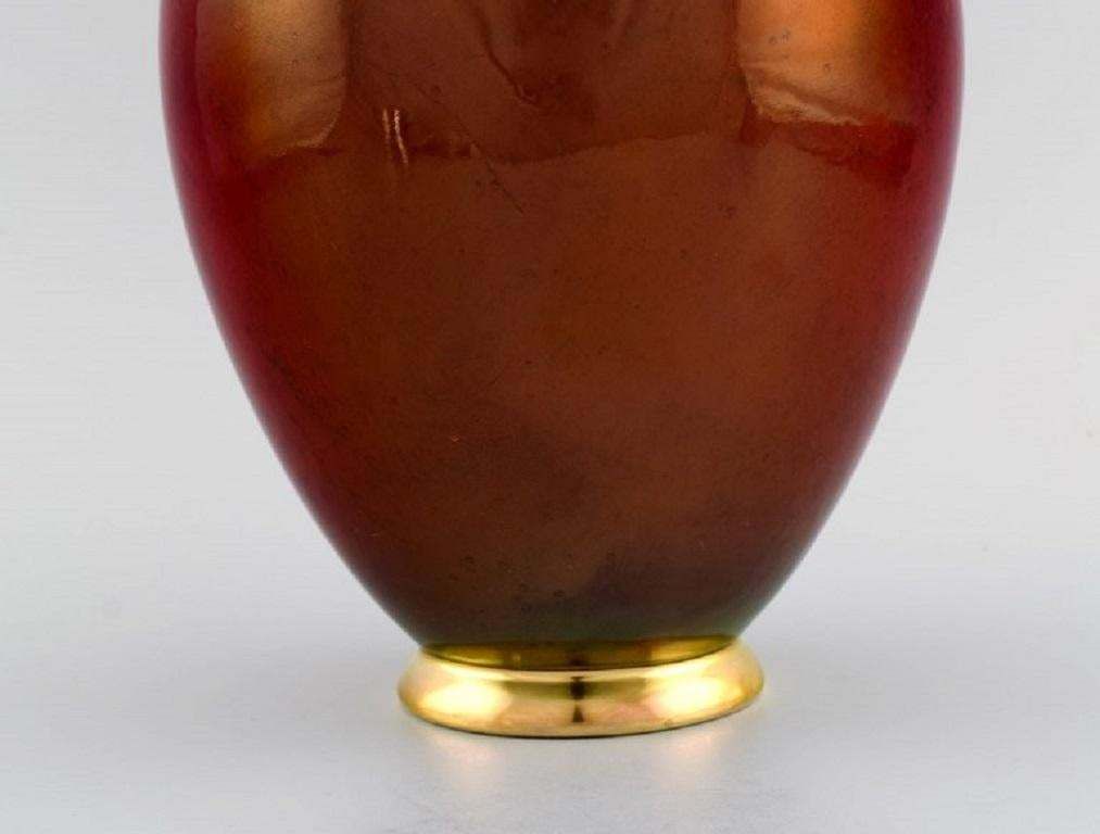 Carlton Ware, England, Large Rouge Royale Lidded Vase In Hand Painted Porcelain photo Home Decor