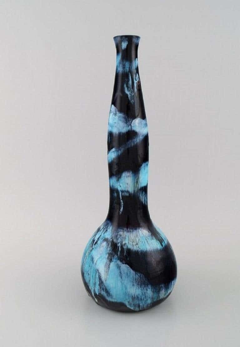 Otello Rosa For Miracoli, Venezia, Large Unique Vase In Glazed Stoneware photo furniture