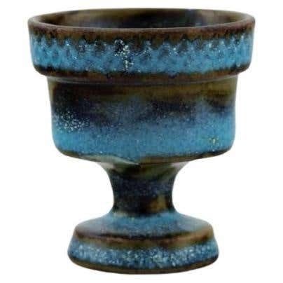 Stig Lindberg For Gustavsberg Studiohand, Miniature Vase In Glazed Ceramics