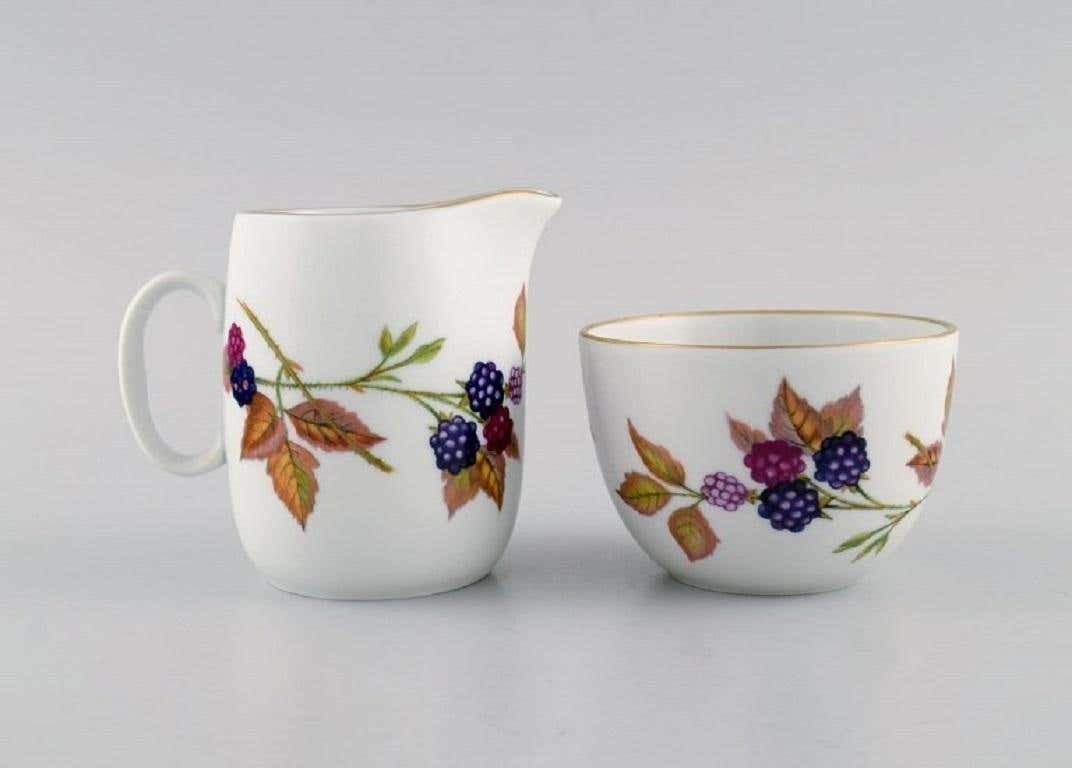 Royal Worcester, England, Coffee Cups & Saucers, Sugar Bowl, Cream Jug photo buy