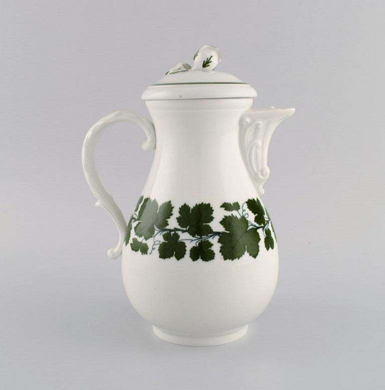 Meissen Green Ivy Vine, Coffee Pot, Sugar Bowl And Creamer In Porcelain photo Home Decor