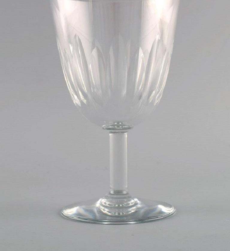 Baccarat, France, Six Art Deco Red Wine Glasses In Clear Crystal Glass photo 632.0