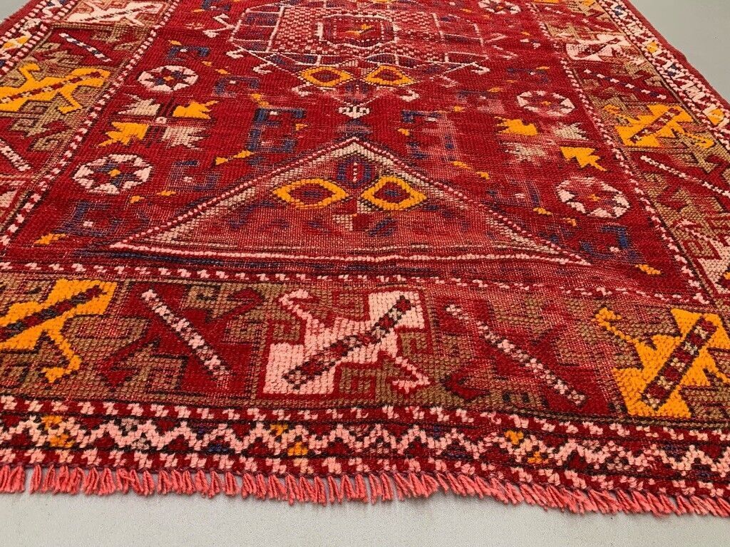 Vintage Western Turkish Rug Oriental 173x126 Cm Tribal Medium Carpet, photo Textiles